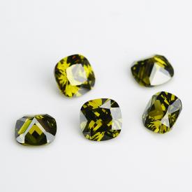 肥方 中橄榄绿 AAA 合成立方氧化锆 3x3~15x15mm