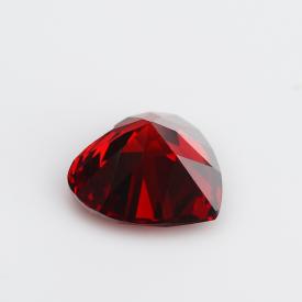 心形 中石榴红 AAA 合成立方氧化锆 3x3~15x15mm