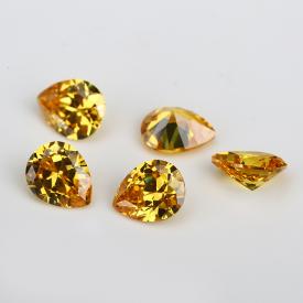 梨形 中金黄 A 合成立方氧化锆 2x3~13x18mm