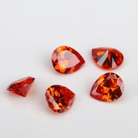 梨形 中桔红 AAA 合成立方氧化锆 2X3~13X18mm