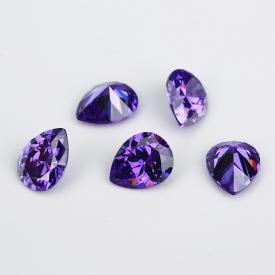 梨形 紫蓝 AA 合成立方氧化锆 2X3~13X18mm