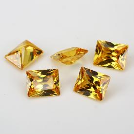 长方车花直角 中金黄 A 合成立方氧化锆 3x5~13x18mm