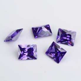 长方车花直角 中紫蓝 AAA 合成立方氧化锆 2X3~13X18mm