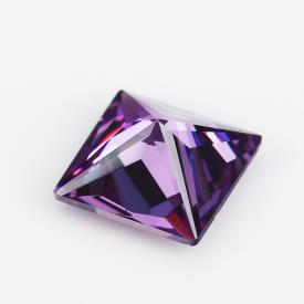 正方车花直角 中紫红 A 合成立方氧化锆 3x3~15x15mm