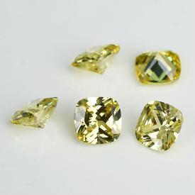 肥方 中橄榄黄 AA 合成立方氧化锆 3x3~12x12mm