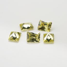 长方车花直角 中橄榄黄 A 合成立方氧化锆 3x5~13x18mm