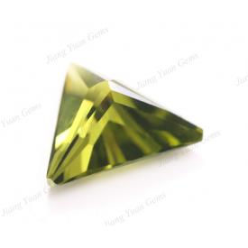 三角直角 中橄榄绿 AAA 合成立方氧化锆 3X3~15X15mm