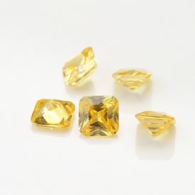 正方车花倒角 中金黄 A 立方氧化锆 4x4~15x15mm