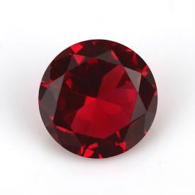 圆形 石榴红 水晶玻璃 1~15mm