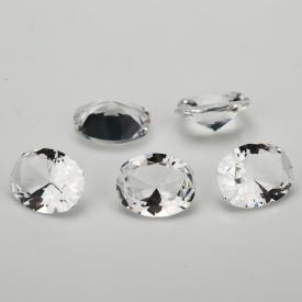 蛋形 白色 水晶玻璃 2x3~13x18mm