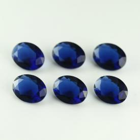 蛋形 宝蓝 水晶玻璃 2x3~13x18mm