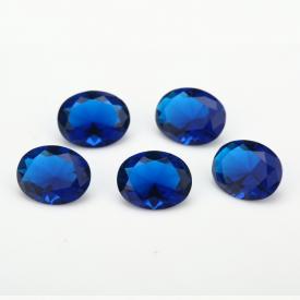 蛋形 尖晶蓝 水晶玻璃 2x3~13x18mm