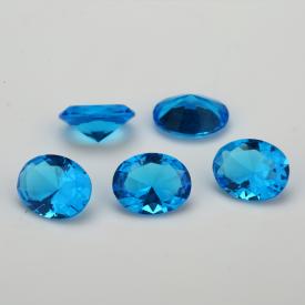 蛋形 深海蓝 水晶玻璃 2x3~13x18mm