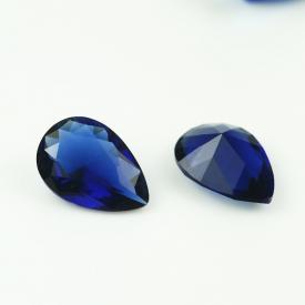 梨形 宝蓝 水晶玻璃 2x3~13x18mm