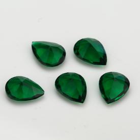 梨形 绿色 水晶玻璃  2x3~13x18mm