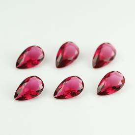 梨形 玫红 水晶玻璃 2x3~13x18mm