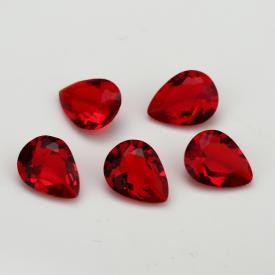 梨形 石榴红 水晶玻璃 2x3~13x18mm