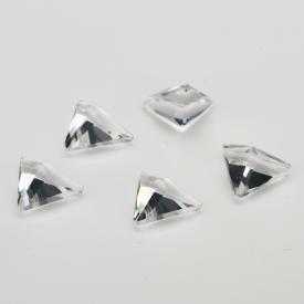 三角直角 白色 水晶玻璃 3x3~8x8mm