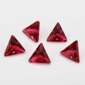 三角直角 石榴红 水晶玻璃 3x3~8x8mm