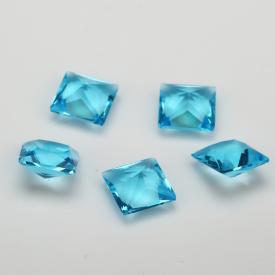 正方车花直角 浅海蓝 水晶玻璃 2x2~12x12mm
