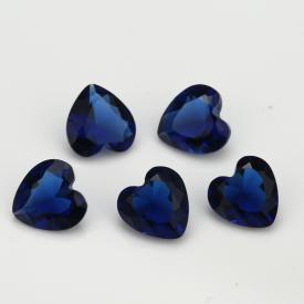 心形 宝蓝 水晶玻璃 3x3~12x12mm