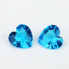 心形 深海蓝 水晶玻璃 3x3~12x12mm