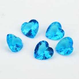 心形 深海蓝 水晶玻璃 3x3~12x12mm