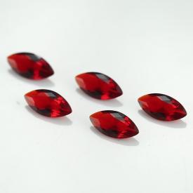 马眼 石榴红 水晶玻璃 1.5x3~8x16mm