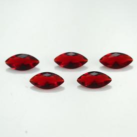 马眼 石榴红 水晶玻璃 1.5x3~8x16mm