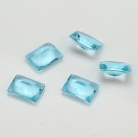 长方车花直角 浅海蓝 水晶玻璃 2x3~10x14mm