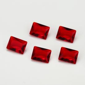 长方车花直角 石榴红 水晶玻璃 2x3~10x14mm