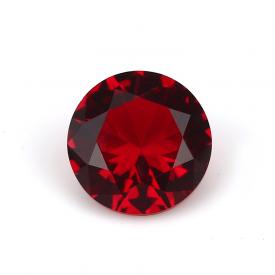 圆形 石榴红 水晶玻璃 1~15mm