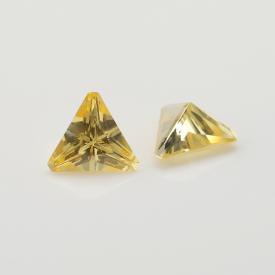 三角倒角 中金黄 AA 合成立方氧化锆 3x3~11x11mm