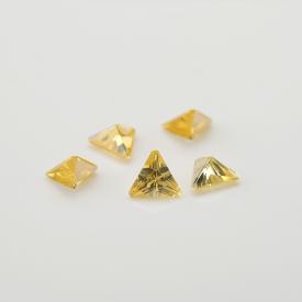 三角倒角 中金黄 AA 合成立方氧化锆 3x3~11x11mm