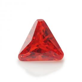 三角倒角 中桔红 AAA 合成立方氧化锆 3x3~15x15mm