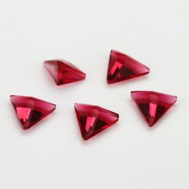 三角直角 玫红 水晶玻璃 3X3~8x8mm