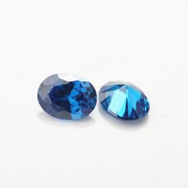 蛋形 中蓝锆 AAA 立方氧化锆 2x3~15x20mm