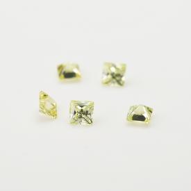 正方车花直角 果绿 AAA 立方氧化锆 3x3~15x15mm