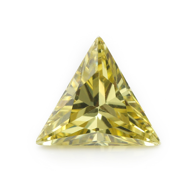 三角直角 中橄榄黄 AA 合成立方氧化锆 2x2~11x11mm
