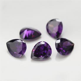 梨形 中紫红 AAA 合成立方氧化锆 2X3~13X18mm