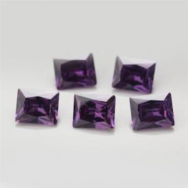 长方车花直角 中紫红 AAA 合成立方氧化锆 2X3~13X18mm