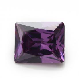长方车花直角 中紫红 AAA 合成立方氧化锆 2X3~13X18mm