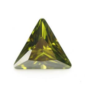三角直角 中橄榄绿 AAA 合成立方氧化锆 3X3~15X15mm