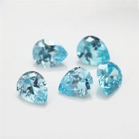 梨形 中海蓝 AAA 合成立方氧化锆 2x3~15x20mm