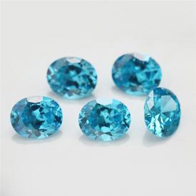 蛋形 中海蓝 AAA 合成立方氧化锆 2x3~15x20mm