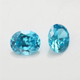 蛋形 中海蓝 AAA 合成立方氧化锆 2x3~15x20mm