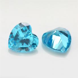 心形 中海蓝 AAA 合成立方氧化锆 2.75x2.75~15x15mm