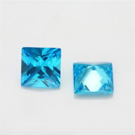 正方车花直角 中海蓝 AAA 合成立方氧化锆 3x3~15x15mm