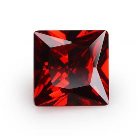 正方车花直角 中石榴红 A 合成立方氧化锆 3x3~15x15mm