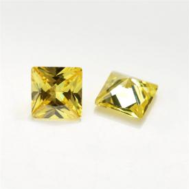 正方车花直角 中橄榄黄 A 立方氧化锆 3x3~15x15mm